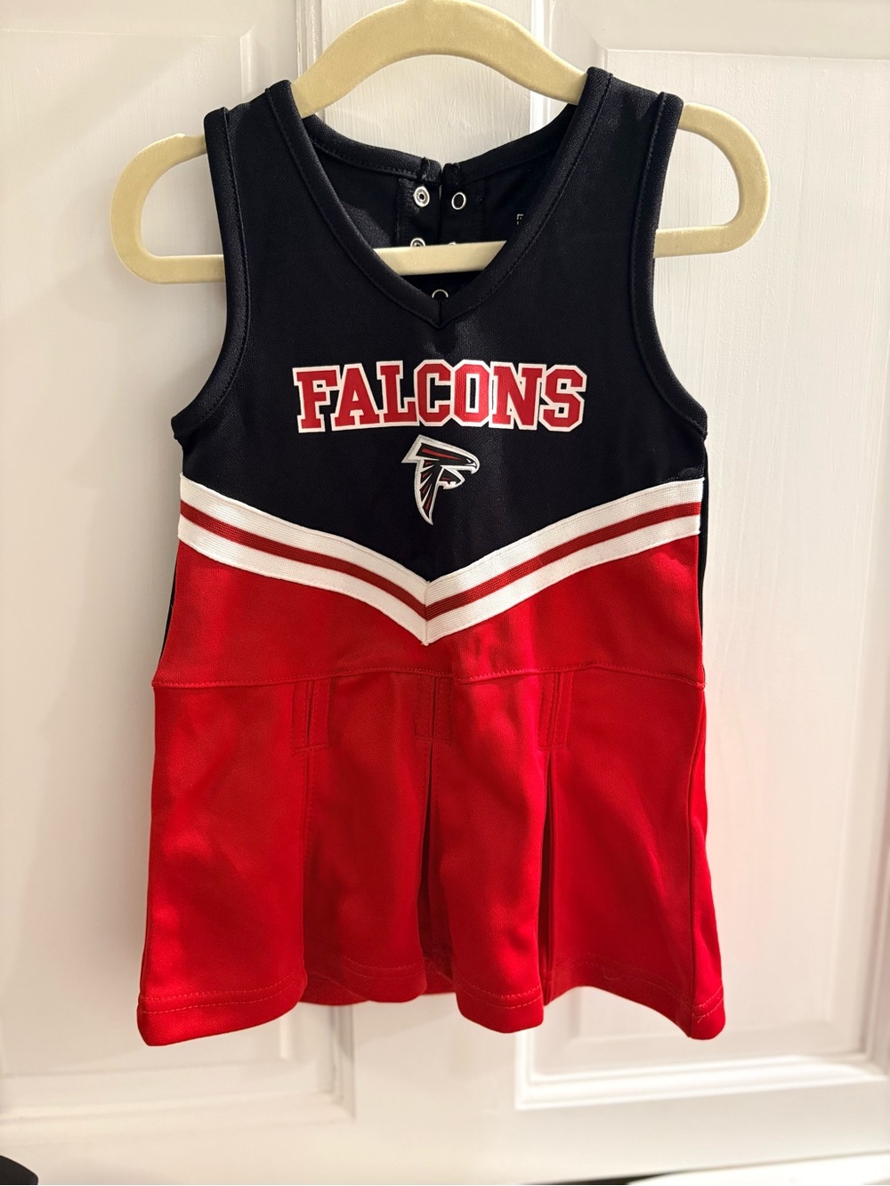 NFL Falcons Girls Red & Black Cheer Tank Dress